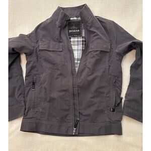 prAna Small Gray Jacket Coat. Zip Up With Side Pockets. Unisex Casual /Business